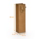 Bottle bag box of 200, for 1 bottle 10x9x38cm kraft brown