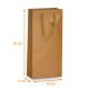 Bottle bag box of 100, for 2 bottles 18x9x38cm kraft brown