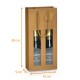 Bottle bag box of 100, for 2 window bottles 18x9x38cm kraft brown