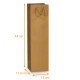 Bolsa para botellas caja de 200, para 1 Magnum 13x11,4x44cm kraft marrón
