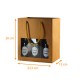 Bolsa para botellas caja de 120, para 6 botellas con ventana 22,5x15x26cm kraft marrón
