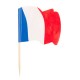 Bambus-Spieß à Französische Flagge, 4x3/6,5cm, Packung mit 144