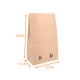 Paper SOS bag 22x12x33cm brown recycled kraft 70g/m2, box of 250