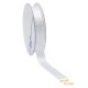Nastro per confezioni regalo raso monofacciale, 15mm x 25m, bianco, stampa Stars, confezione da 1
