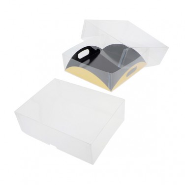 Boite transparente pour plateau rainé