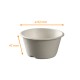 Gobelet en pulpe de canne carton de 300, 180ml, ø92mm h 47mm, 'Bodega'