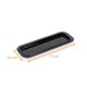 Plastic plate rectangular 17x6.5cm in black PET, box of 500