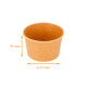 Ice cream tub Kraft naturel', 120 ml ø77x47mm, carton of 2000