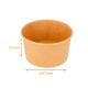 Ice cream tub Natural Kraft', 180 ml ø87x52mm, carton of 2000