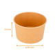 Ice cream tub Kraft naturel', 240 ml ø94x55mm, carton of 2000