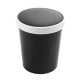 Pot à soupe et à glace noir carton de 250, 360ml (12oz), avec couvercle carton perforé