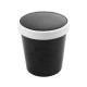 Pot à soupe et à glace noir carton de 250, 240ml (8oz), avec couvercle carton perforé