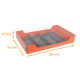 Macaroon box black/orange cardboard base + PET lid, 200x90x45 mm, box of 24
