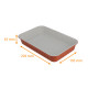 Bandeja de aluminio "Premium paquete de 50, "Eclipse" 293x193x45mm, 2040ml, Terracota/Blanco