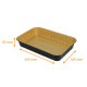 Bandeja de aluminio "Premium paquete de 50, "Eclipse" 293x193x45mm, 2040ml, Negro/Oro