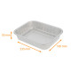 Bandeja de aluminio "Premium paquete de 50, "Eclipse" 235x185x50mm, 1530ml