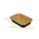 Bandeja de aluminio "Premium paquete de 50, "Eclipse" 220x150x45mm, 1000ml, Negro/Dorado