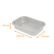 Vassoio "Premium" in alluminio confezione da 50, "Eclipse" 220x150x45mm, 1000ml