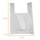 Sac plastique à bretelles PEBD 45+15/15x60cm, ép. 50 µ, transparent, carton de 500