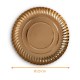 Plato de papel dorado 23 cm, paquete de 50