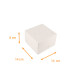 Boite gâteau carrée blanche 14x14x8 cm, avec encoches, paquet de 50