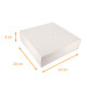 Boite gâteau carrée blanche 20x20x8 cm, avec encoches, paquet de 50