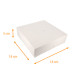 Boite gâteau carrée blanche 18x18x5 cm, avec encoches, paquet de 50, face fermée