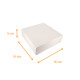 Boite gâteau carrée blanche 16x16x5 cm, avec encoches, paquet de 50, face fermée