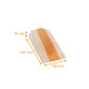 Sac croissant 140+70x210mm (réf. 103), Ethnik, en kraft blanc, paquet de 1000
