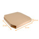 Caja de pizza octogonal 32x32x3,8cm kraft marrón, paquete de 100