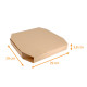 Boite pizza octogonales 29x29x3,8cm kraft brun, paquet de 100