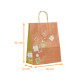 Sac poignée ficelle de Noël ‘’Kdo en Fête" Or, 26+12x32cm, carton de 250