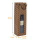 Sac bouteille carton de 100, pour 1 Magnum à fenêtre 13+9x38cm 'Ginko' (poignées cordelières)