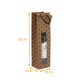 Sac bouteille carton de 200, pour 1 bouteille à fenêtre 10+9x38cm 'Ginko' (poignées cordelières)