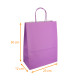 Sac kraft poignée ficelle de couleur Violet, 23+12+30cm, carton de 250