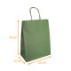 Sac kraft poignée ficelle de couleur Vert foncé, 23+12+30cm, carton de 250