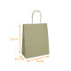 Sac kraft poignée ficelle de couleur Vert Amande, 18+8x22cm, carton de 300