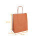 Sac kraft poignée ficelle de couleur Terra, 18+8x22cm, carton de 300