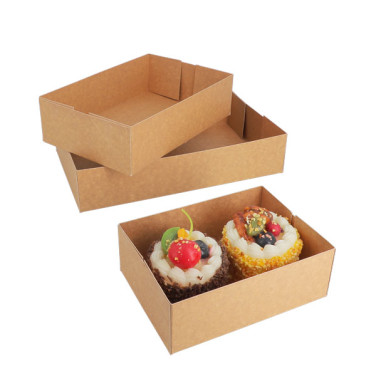 Caissette pâtissière kraft brun
