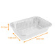 Aluminum tray rolled edges 203x138x44mm, box of 1000