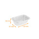 Aluminum tray rolled edges 129x87x39mm, pack of 100