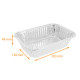 Aluminum tray rolled edges 203x138x48mm, pack of 100