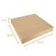Quadratische Schachtel aus braunem Kraftpapier 28x28x8cm, mit Einkerbungen, 25er-Pack