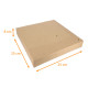 Quadratische Schachtel aus braunem Kraftpapier 25x25x8cm, mit Einkerbungen, 25er-Pack