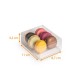 Macaroon box transparent PVC, 110x87x42 mm, 6 pcs., box of 56