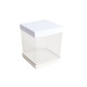 Coperchio, fondo e base per scatola trasparente scatola da 50, 8x8 cm, colore "Bianco".