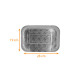 Ristorazione di prestigio scatola da 50, cartone metallizzato, argento, 19x28cm, riciclabile