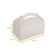 Caja con asas blancas 18x10x7cm con muescas, paquete de 50