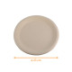 Piastra in fibra vegetale rotondo ø 23cm, "Rondopack, scatola da 500