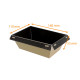 Luxifood Meal Tray 600ml, black kraft, box of 480
